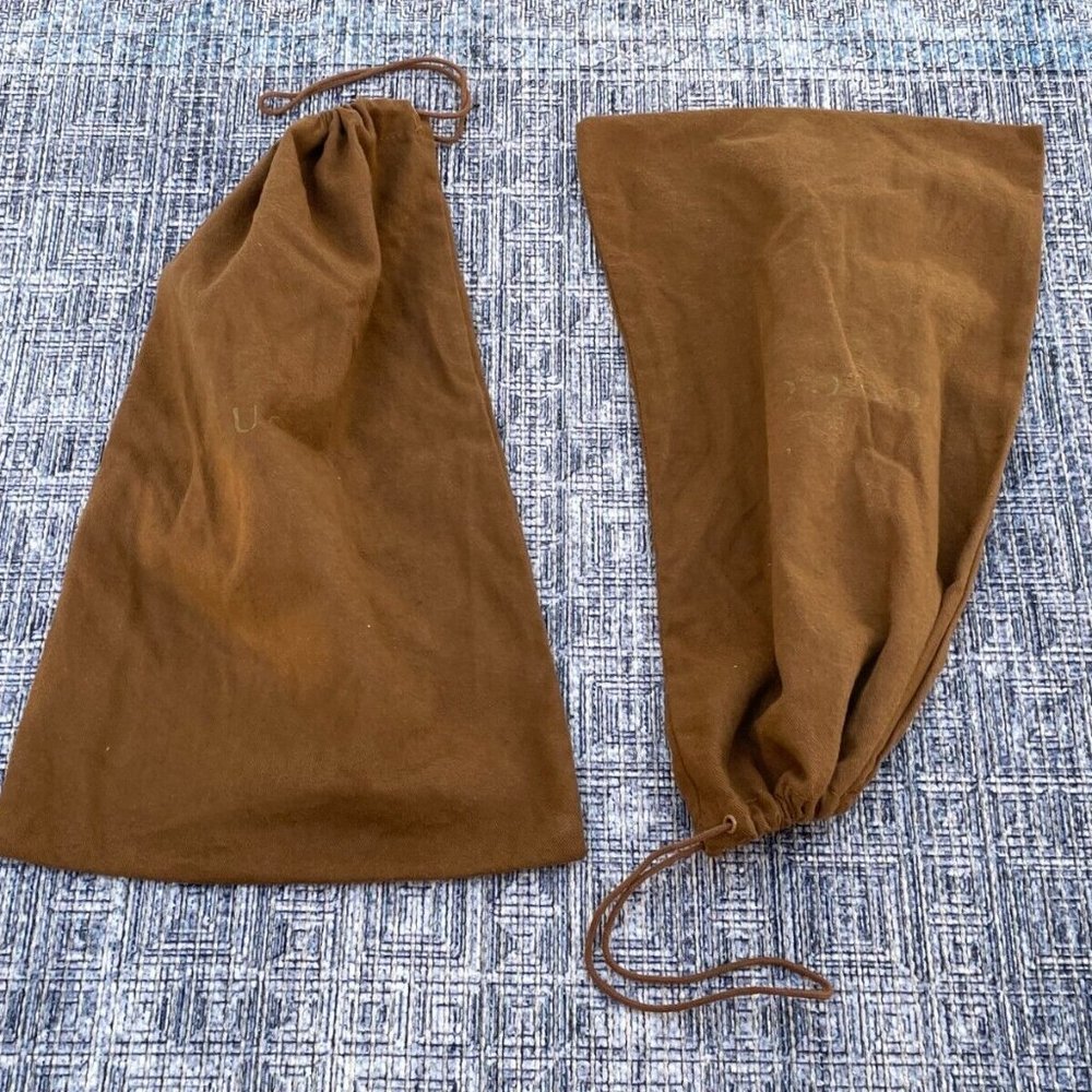 Gucci Dust Bag Brown Cotton Storage Bag Draw String Made in Italy Authentic - Picture 9 of 11